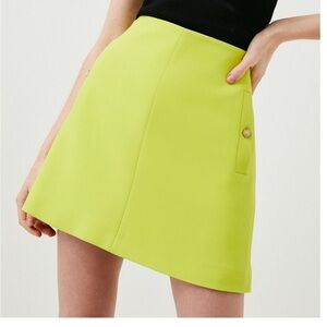Karen Millen Compact Stretch Color Mini Skirt